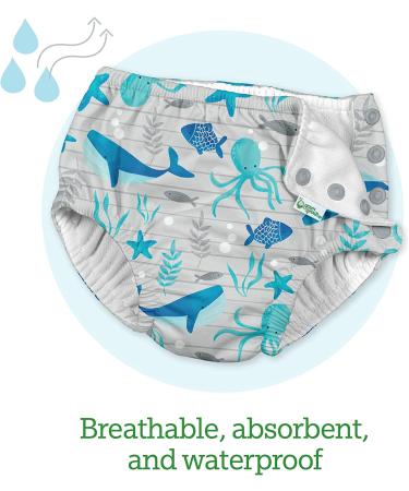i play. by green sprouts Snap Reusable Swim Diaper | UPF 50+ Protection | 3T Navy - Buy Online on GoSupps.com