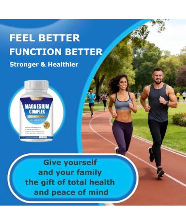 Magnesium Complex Supplement 8 Elemental 1000mg | Magnesium Supplement with Glycinate, Malate, Citrate | Sleep, Relaxation, Bone & Muscle | Vegan 90 Capsules - Buy Online on GoSupps.com