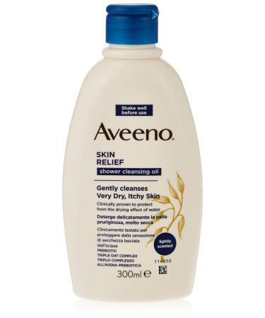 Aveeno Aveeno Skin Relief Cleansing Bath and Shower Oil Shower Oil for Dry and Itchy Skin Cleansing Body Oil with Prebiotic Oat Complex High Tolerance Shower Oil 300 ml