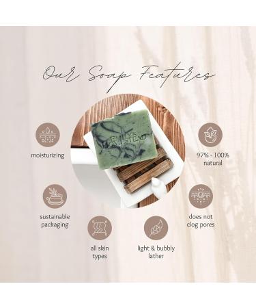 Emily's Homestead Natural Bar Soap - Exfoliating Peppermint Oatmeal 1 Bar | Eco-Friendly International Shipping - Buy Online on GoSupps.com