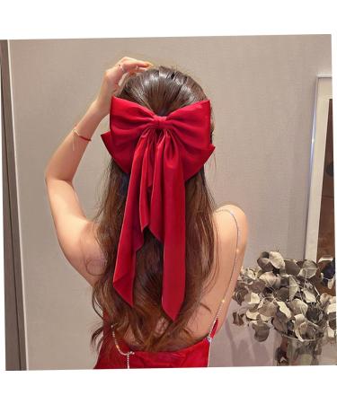 Gogogmee Satin Ribbon Hairpin Barrettes for Thick Hair Large Hair Bows for Big Hair Bows for Teen Hair Clips Barrettes Ponytail Clip Barrettes for Teen Hair Ribbon - Buy Online on GoSupps.com
