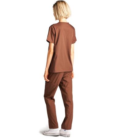 Dagacci Unisex Brown XXXL Medical Scrub Set - Top and Pant for Men and Women - Buy Online on GoSupps.com
