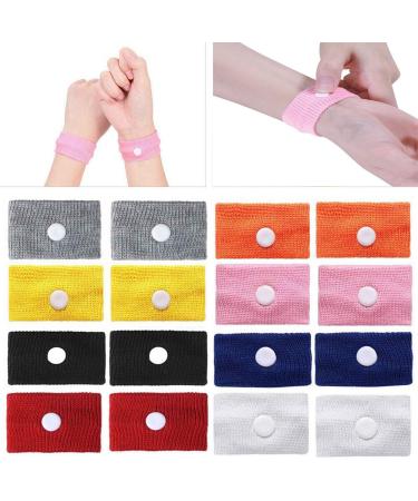 Kitmate Motion Sickness Bands 8 Pair Natural Acupressure Nausea Relief Wristbands Anti Nausea Bracelet for Sea Car Flying Travel Sickness Pregnancy Morning Sickness Drug-Free