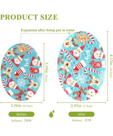 3-Pack Cleaning Kitchen Sponges Oval Santa Claus Kitchen Cellulose Dishwashing Wood Pulp Cotton - Buy Online on GoSupps.com
