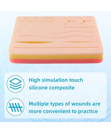 Spectabilis Suture Practice Kit for Medical & Vet Students - Large Silicone Pad with 14 Pre-Cut Wounds & Comprehensive Tool Set for Surgical Practice - Buy Online on GoSupps.com