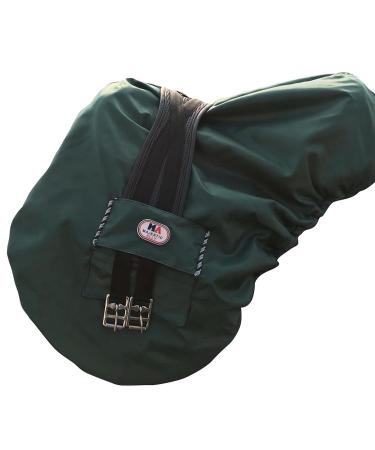 Majestic Ally Nylon Waterproof Fleece Lined Ride On English Saddle Cover-Multiple Color (Hunter Green) - Buy Online on GoSupps.com