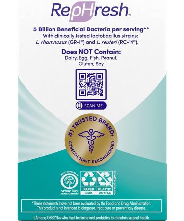 RepHresh Pro-B Probiotic Feminine Supplement - 60 Count - Buy Online on GoSupps.com