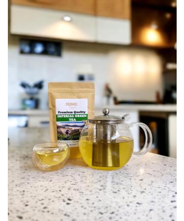 CENVEL Imperial Green Tea | Pure & Natural Loose Leaf Green Tea | Exclusive Large Leaves Green Tea | Rich in Antioxidants | Eco-Friendly Packaging | (150g) - Buy Online on GoSupps.com
