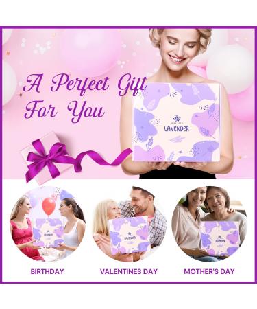13pcs Lavender Bath Gift Set for Women - Mother's Day & Birthday Gifts - Self Care Kit with Wine Tumbler - Relaxing Spa Kit for Mom, Sister, Wife, Girlfriend - Buy Online on GoSupps.com