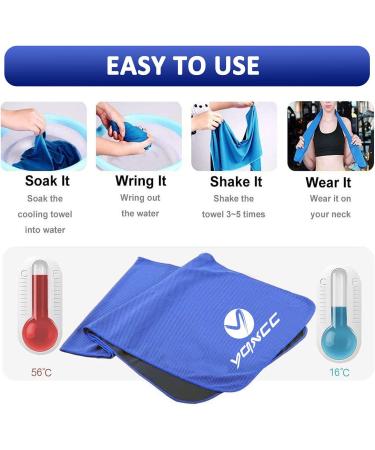 YQXCC 3 Pcs Cooling Towel (47x12) Cool Cold Towel for Neck Microfiber Ice Towel Soft Breathable Chilly Towel for Yoga Golf Gym Camping Running Workout  More Activities Dark BlueDark GrayGreen - Buy Online on GoSupps.com