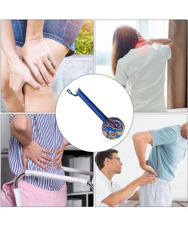 Massage Hammer Tool | Back & Body Pain Relief | Manual Wormwood Hand Massager - 26cm Blue - Buy Online on GoSupps.com