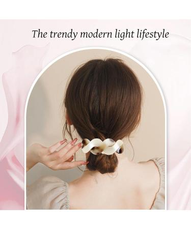 Shop Kotkiddy Large Retro Hair Clips for Women | French Vintage Automatic Hair Barrettes for Thick Hair 2 Pieces - Buy Online on GoSupps.com