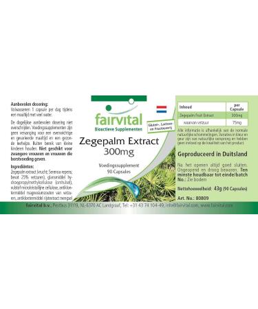 Fairvital | Dwarf Palm Extract 300mg - Contains Beta-Sitosterol 90 Capsules - Buy Online on GoSupps.com