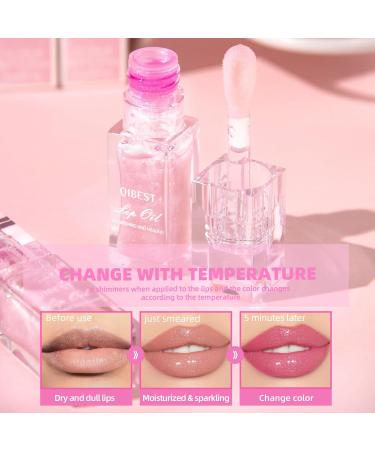 Magic Color Changing Lip Oil V2 | Bossup Nourishing Non-Sticky Lip Glow | Pink Primer Lip Oil with Large Applicator - Buy Online on GoSupps.com