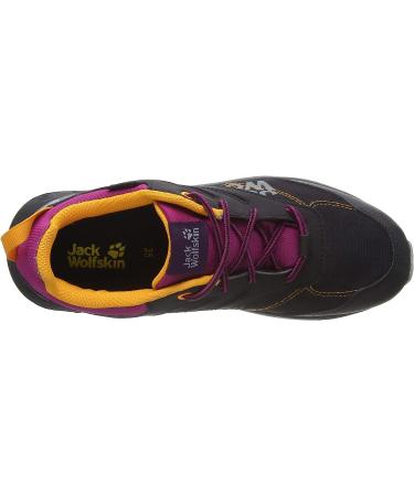 Jack Wolfskin Woodland Texapore Low K Hiking Boot Big Kid 8-12 Years - Black/Purple - Buy Online on GoSupps.com
