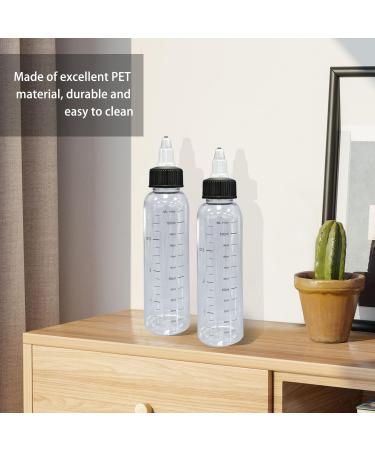 2pcs Hair Oil Bottles with 5 Double Earmuffs 120ml Hair Oil Applicator Bottle Pointed Bottle Graduated Bottle Clear Squeeze Bottle with Lid Reusable - Buy Online on GoSupps.com