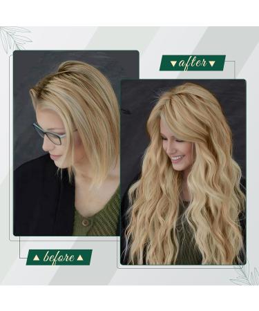 Buy Runature Real Hair Tress Extensions - Ash Blonde & Platinum Blonde Sew-In Weft Remy 40cm (16 inch) 100g #18AP60 - Buy Online on GoSupps.com