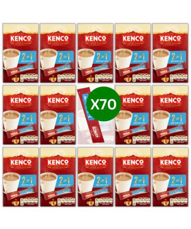 Kenco compatible Smooth White coffee sachets (70 sachets No Sugar) No Sugar 1 count (Pack of 1)