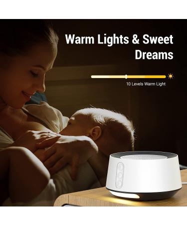 Fitniv White Noise Machine with Adjustable Baby Night Light | 14 High Fidelity Soundtracks | Timer & Memory Feature | Plug-in Baby & Adult Sleep Sound Machine - Buy Online on GoSupps.com