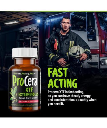 XTF Focus & Energy Pills - Nootropic Brain Booster with Huperzine Acetyl-L-Carnitine Rhodiola Guarana & Caffeine | Energy & Focus Supplement for Peak Performance - Buy Online on GoSupps.com