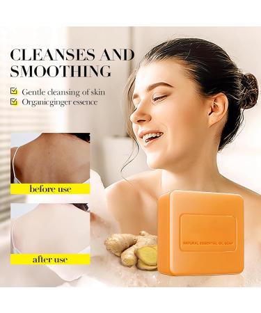 Ginger Soap Bar - Natural Soap Bar - Ginger Soap for Body Hand Face Wash - Ginger Organic Soap Bar - Moisturizing Hydrating Refreshing Clean Pore Dirt - Smooth Tender Elasticity Oil Control Radiance - Buy Online on GoSupps.com