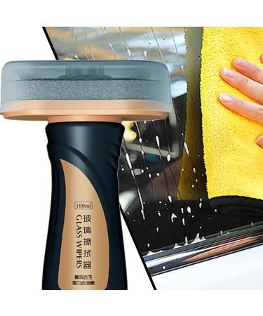Shakven 2 In 1 Glass Cleaner - 100ml Auto Glass Cleaner - 2 In 1 Outdoor Window Cleaner Car Windshield Cleaner Outdoor Window Cleaner Car Windshield For Water Spots Oil Removal Film - Buy Online on GoSupps.com