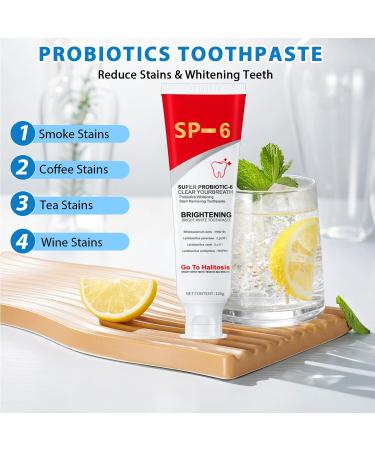 SP-6 Ultra Whitening Toothpaste - Probiotic Brightening & Deep Cleaning Care (2PCS) - International Shipping Available - Buy Online on GoSupps.com