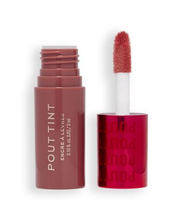 Makeup Revolution Pout Tint Lightweight Lip Tint Buildable Colour Hydrating Formula with Gloss to Stain Finish Nude Dreams 3ml