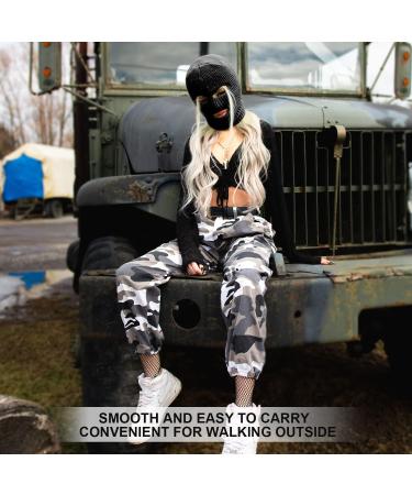 Nitaiun 2-Piece 3-Hole Full Face Cover Ski Mask - Breathable Windproof Storm Hood for Men & Women - Motorcycle & Bike Gear - Black - Buy Online on GoSupps.com