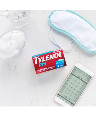 Tylenol PM Extra Strength 500 mg Pain Reliever & Sleep Aid Caplets - 100 ct - Buy Online on GoSupps.com