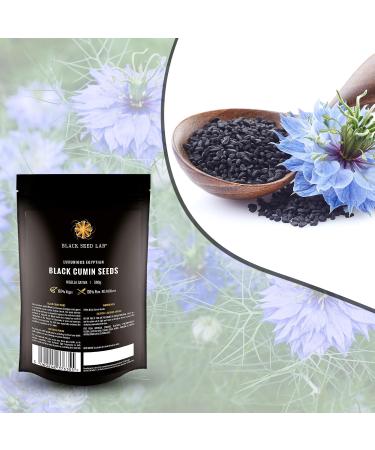 Luxurious Black Cumin Seeds 500g - Sourced Eqyptian Nigella Sativa Seeds | Packed in Refillable Pouch - Improve Overall Wellbeing | Made by BLACK SEED LAB in UK - Buy Online on GoSupps.com
