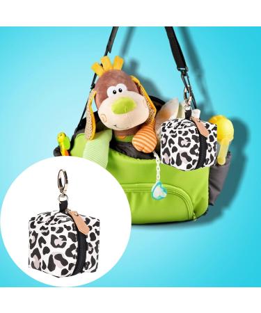 Voihamy Pacifier Cover with Clip | Stylish Zip Bag for Diaper Bag | Leopard Pattern Storage for 2 Pacifiers - Buy Online on GoSupps.com