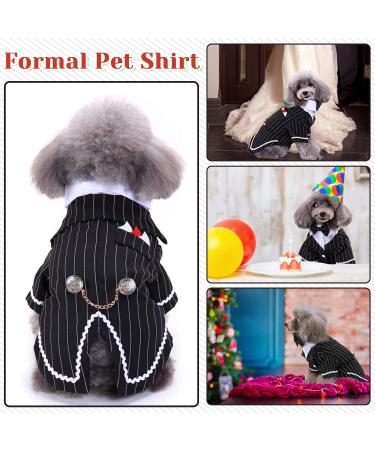 DENTRUN Dog Tuxedo Suit with Bow Tie - XL Black Dog Wedding Clothes & Christmas Outfit - Buy Online on GoSupps.com