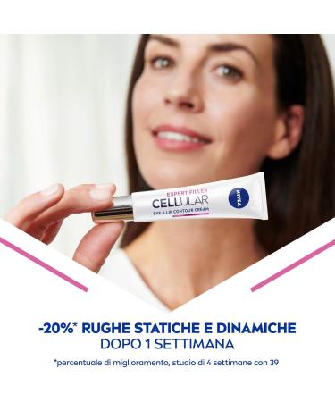  NIVEA Nivea Cellular Expert Filler Anti-Ageing Eye and Lip Contour with Pure Folic Acid and Hyaluronic Acid - 2 x 15 ml Bottles - Buy Online on GoSupps.com