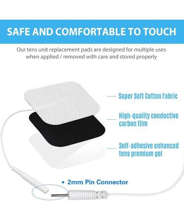 VYTALINE TENS Machine electrodes Pads Replacement 5x5cm 20 Pcs Latex-Free TENS Electrode Pads Patches with Upgraded Self-Stick Performance and Non-Irritating Design for Electrotherapy - Buy Online on GoSupps.com