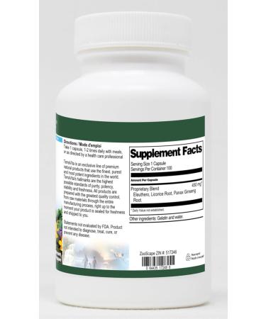 Panax Ginseng Eleuthero and Licorice Formula - 450 mg (100 Capsules ZIN: 517246) - 3 Pack - Buy Online on GoSupps.com