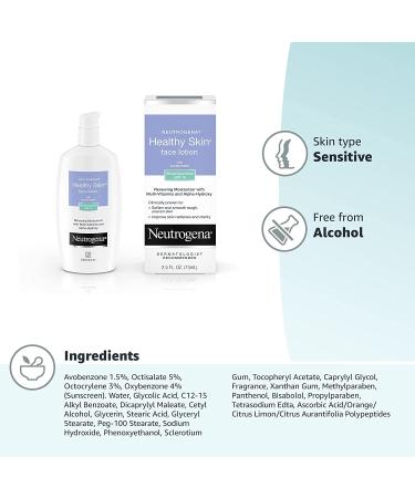Neutrogena Healthy Skin Face Moisturizer with SPF 15 & AHA - 2.5 oz - Buy Online on GoSupps.com