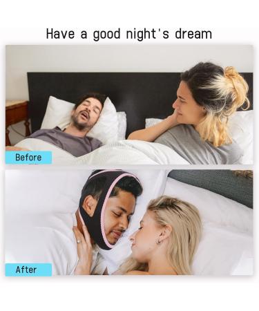 Anti Snoring Chin Strap - Adjustable & Breathable Device for CPAP Users - Effective Snoring Solution for Men & Women (Pink - Buy Online on GoSupps.com