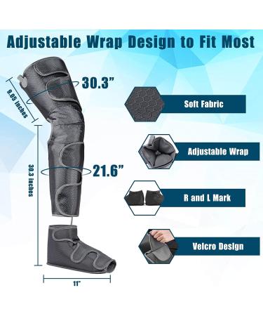 Air Compression Leg Massager with Heat Levels - Circulation & Muscle Relaxation - Sequential Massager for Feet, Calves, Thighs - 4 Modes, 4 Intensities - Handheld Controller - Buy Online on GoSupps.com