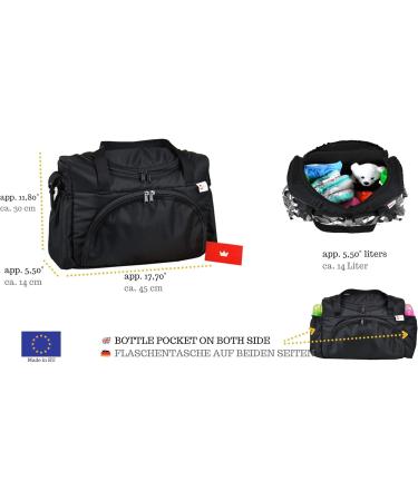BabyLux Nursing Bag | Diaper Bag for Stroller - Stylish & Functional Black Diaper Bag - Buy Online on GoSupps.com