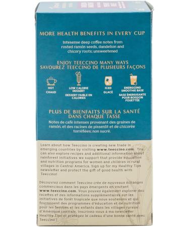 Teeccino Dandelion Tea Dark Roast Rich & Roasted Herbal Tea That s Caffeine Free & Prebiotic with Detoxifying Dandelion Root 25 Tea Bags - Buy Online on GoSupps.com