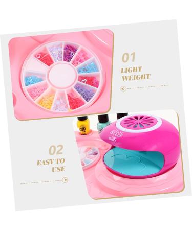 Healeved 2 Sets Nail Art Set for Girls Nail Art Kit for Girls Toys for Little Girls Kids Playset Girls Suit Girls Manicure Kit Toy for Kids Pink Child Nail Polish Decorate Plastic - Buy Online on GoSupps.com