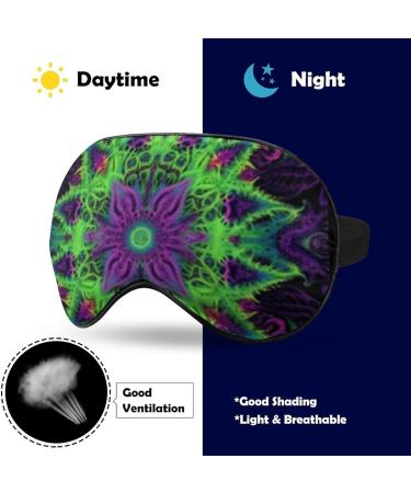 Psychedelic Laminated Sleep Eye Mask & Blindfold for Women Men - Elastic Strap for Sleep, Travel, Nap - Buy Online on GoSupps.com