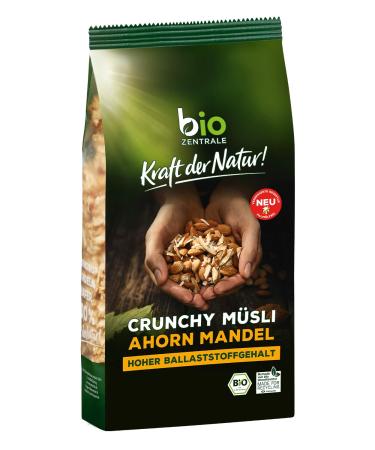 bio ZENTRALE biozentrale M sli Crunchy Arable 3 x 375 g Organic Crispy Cereal - Ideal for Breakfast and Takeaway Muesli - Vegan and Palm Oil Free