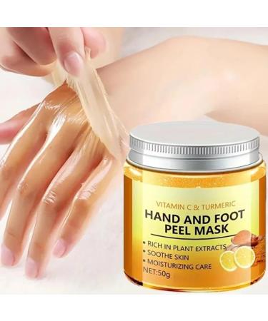 Masque la vitamine C et la cire de curcuma pour les mains et les pieds lisse la peau nettoie en douceur illumine la peau des mains - Buy Online on GoSupps.com