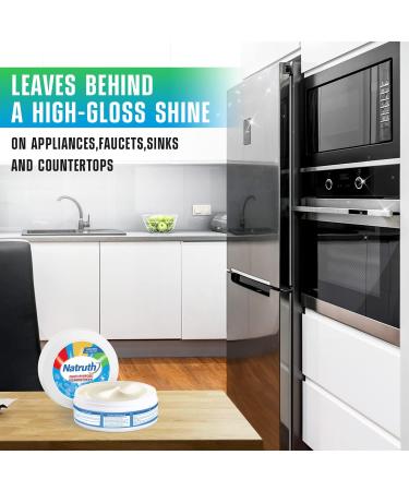 NATRUTH Kitchen Paste with Sponge Stainless Steel Cleaning Paste Rapidly Degreasing Household Miracle Cleaner for Kitchen Counter Oven Surfaces Cooker Tops Multi Surface Cleaner (300g) - Buy Online on GoSupps.com