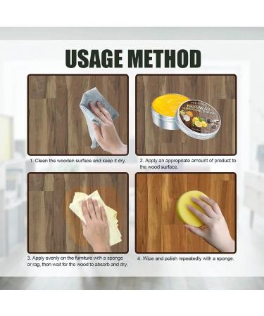 Wood Wax | Beeswax Wood Seasoning - Multipurpose Beeswax Furniture Polish with Sponge for Wood Polish - Buy Online on GoSupps.com