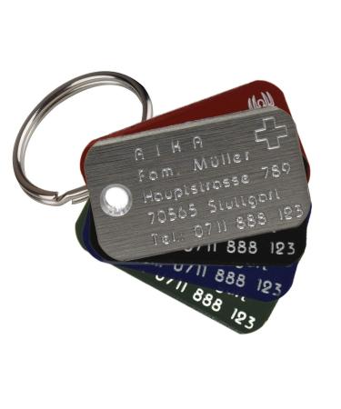 Dog tag with engraving - ID tag - address tag - address plate - individual - personalized - diamond engraving (noble)