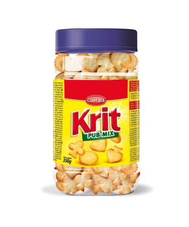 Cu tara - Pub Mix savory cookies - 350g jar size - Assortment - Heart tile clover and spades - With wheat flour and barley - Salted snack ideal for appetizers