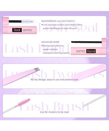 Buy Wispy Lash Clusters Kit | Natural C Curl Eyelash Extensions - 16mm with Bond & Seal - Winifred - Buy Online on GoSupps.com